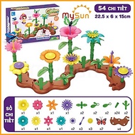 Bộ đồ chơi lắp ráp ghép HOA mô hình cho bé trai gái 2 3 4 5 tuổi phát triển trí tuệ MySun