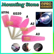 6mm MOUNTED POINT MOUNTED WHEEL GRINDING STONE W SHAPE STONE BURR MATA BATU POLISH STONE 65-MWA01- 6