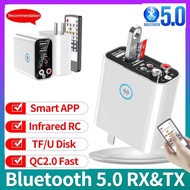 K16 Bluetooth 5.0 DAC Audio Transmitter and Converter with Integrated QC Fast Charging 5V - 2.1A