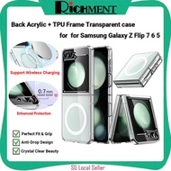 【 SG SELLER 】Crystal Clear Case Fold7 Case Flip 7 Case Magnetic Slim Thin Phone Cover for Samsung Ga