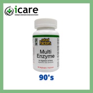 NATURAL FACTORS MULTI ENZYME 90'S ( EXP DATE : 03/2026 )