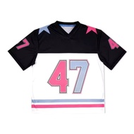 Liora children's Jersey number 47 streetwear top full printing rugby baseball shirt (CANNOT COSTUME 