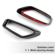 Car Exhaust Pipe Cover Stickers Tailpipe Trim Frame for 5 Series G30 G31 2018-2021 Exterior Modifica