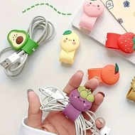 Cute Cartoon Fruit Cord Winder, Reusable Wire Organizer For Earphone And Charging Data Lines Neat Bu