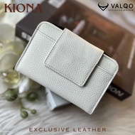 [VALQO] KIONA Batik Dompet Kulit Sapi Wanita 13 Kartu 2 Foto Slot Resleting Dompet Kecil Dompet Pend