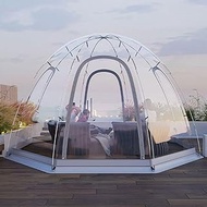 Folding Outdoor Transparent Tent, Portable Pvc Bubble Tent, Waterproof, Pop-up Star Tent, Bubble Tent, Octagonal Stand Support, Door Curtain Can Be Retracted