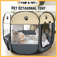 Pet Tent Dog Cat House Folding Tent Dog Cage Tent Octagonal Pet Breeding House Sangkar Kucing Rumah Kucing