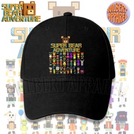 Super Bear Game Unisex Drill Kids Baseball Cap Super Bear Kids Cap/ Free Name Kids Hat Kids Cap