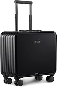 QUICK Aluminum Hardside Luggage with Double Spinner Wheels, Carry-On 16-Inch, Quiet, TSA Lock Suitcase, Black, Carry-On 16-Inch, Aluminum Suitcase