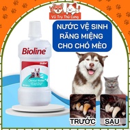 Nước uống sạch răng thơm miệng cho Chó mèo Bioline 300ml