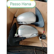 Myvi lagibest Passo Hana side mirror (Auto flip and lamp)