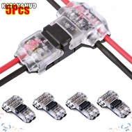 KATAKANVD 1/5Pcs Electrical Cable Crimp, Quick Splice Low Voltage Pluggable Wire Connector,  2 Pin N