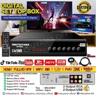 Pooh Shop Grosir - Set Top Box Mitsuyama MS-DVB01 STB Alat Penerima Siaran TV Digital / USB Wifi Don