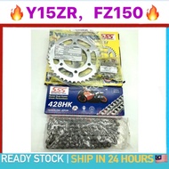 Y15ZR Y15 / FZ150 FZ 150 SPROCKET CHAIN SET (SSS) 428 428H 122L 122 15 40 15T 40T FRONT REAR SPOCKET