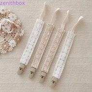 ZENITHBOX​ Baby Cloth Pacifier Chain, Lace Floral Soother Holder, Anti-lost Teether Toys Straps Adju