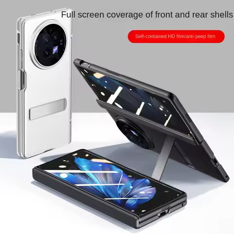 With Spring Hinged Privacy Screen Tempered Glass Protector Case For VIVO X Fold 3 X Fold3 All-inclus