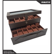 Watch Box Contains 24 Dark Brown / Watch Case / Watch Box Organizer
