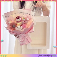 Red strawberry bear Plush Doll Lotso bouquet birthday gift Christmas Birthday Party flower bouquet G