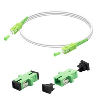1M SC/APC to SC/APC Fiber Optic Internet Cable, Armored Single Mode Patch Cord Cable, Fiber Optic Ju