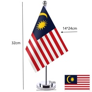 Desk Flag Car Ornament Malaysia China Table Flag With Metal Flag Stands Office Meeting Rooms Table