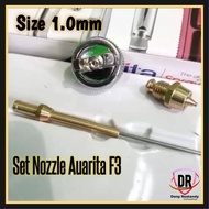 Nozzle dan Jarum Spray Gun Auarita F3 Original Ukuran 0.8/1mm