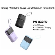 Pineng PN-832PD 22.5W 20000mAh Powerbank Built-in Cable Fast Charging