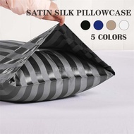 Vaahome 2 Pcs Luxury Satin Silk Pillowcase Set Cooling Feeling Pillow Case  Solid Color Long pillow cass 51*66cm/51*76cm/51*102cm/51*137cm Smooth Wash Silk Protector