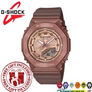 (READY STOCK) Official Marco Warranty CASIO G-SHOCK GM-S2100BR-5A Analog Digital Brown Resin Strap W