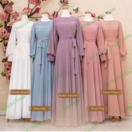 gamis gaun dress baju pesta kondangan muslim muslimah terbaru 2021 - xxl lilac