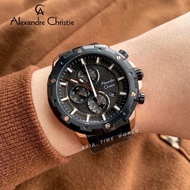 [Original] Alexandre Christie 6602MCBBRBA Chronograph Men's Watch Black Stainless Steel Official Warranty
