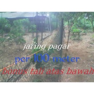 jaring pagar ayam/bebek/unggas dll per 100 meter
