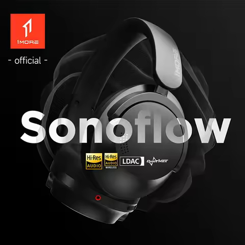 1MORE SonoFlow Active Noise Cancelling Headphones 70H Playtime Clear Calls electronics flash-sale He