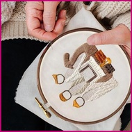 Hand Embroidery Kit Christmas Nativity Scene Embroidery Beginner Kit Needle Sewing Ornament for Begi