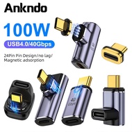 Ankndo USB4.0 Thunderbolt3 Magnetic Adapter USB C To Type C 40Gbps 100W Fast Charging Magnet Convert