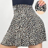 "Rok Olahraga Wanita Motif Macan Tutul Import Premium - Rok Leopard A-Line Sporty dengan Bahan Katun