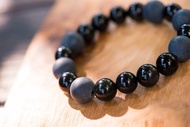 曜石系列 10mm黑曜石砭石單層手串
