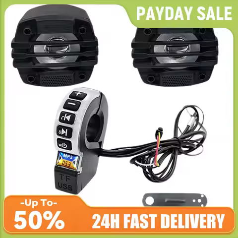 Speaker with Handle Switch Support FM Radio E-Bike Motorcycle Handlebar Audio Bluetooth-Compatible T