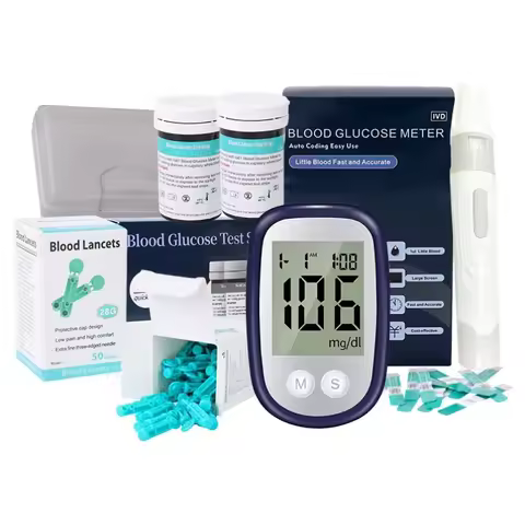XT-03 Blood Glucose Meter Kit 50pcs Test Strips& Lancet for Diabetes Monitor Digital Medical Glucose