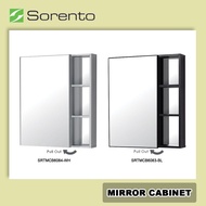 SORENTO Aluminium Water Proof Bathroom Toilet Basin Cabinet Mirror Cabinet ( WHITE / BLACK ) SRTMCB6084-WH / SRTMCB6083-BL