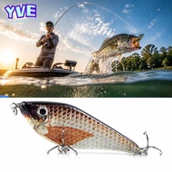 YVE Minnow Fishing Lure, with  Eyes with Hooks Fishing Jerkbait, Lifelike ABS Sinking 7.5cm 15g Swim