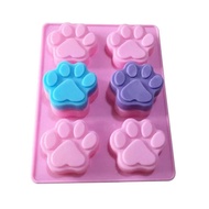 Sigel cake mould with dog footprints 6 cat paws manual soap mould High temperature resistant cake mo