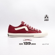 Aerostreet 37-44 Jhosse Low Maroon Natural - Sepatu Sneakers Casual Sekolah Pria Wanita Aero Street