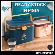 [HY] Double Layer Medical Box Case Travel First Aid Kit Emergency 医疗急救箱家用药箱 Kotak Perubatan Kit Pert