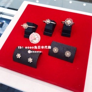 ☈☞nojess19 winter Christmas 10k gold snowflake diamond earrings Valentine s Day gift soso rabbit Jap