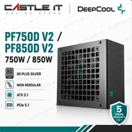 DeepCool PF750D V2 PF850D V2 750W 850W 80 Plus Silver ATX 3.1 PCIe 5.1 Non Modular Power Supply PSU