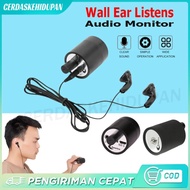 Ear Listen Mini Spy Bug Wall Home Microphone Alat Pemantau Pendengar