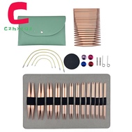 [LA19REA]13 Pairs of Interchangeable Circular Knitting Needles Set Circular Knitting Needles Knittin