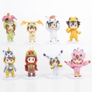 8Pcs 8cm-10cm Digimon Adventure Figure Selected Children Cos Digital Monster Agumon Gabumon 8-10cm P