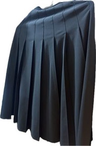 Uniqlo 黑色百褶中長裙