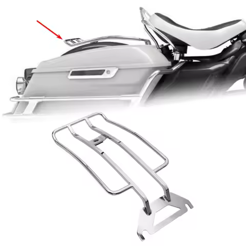 Motorcycle Luggage Rack Chrome Solo Seat Rear Fender Rack Luggage For Harley Road King Electra Road 
